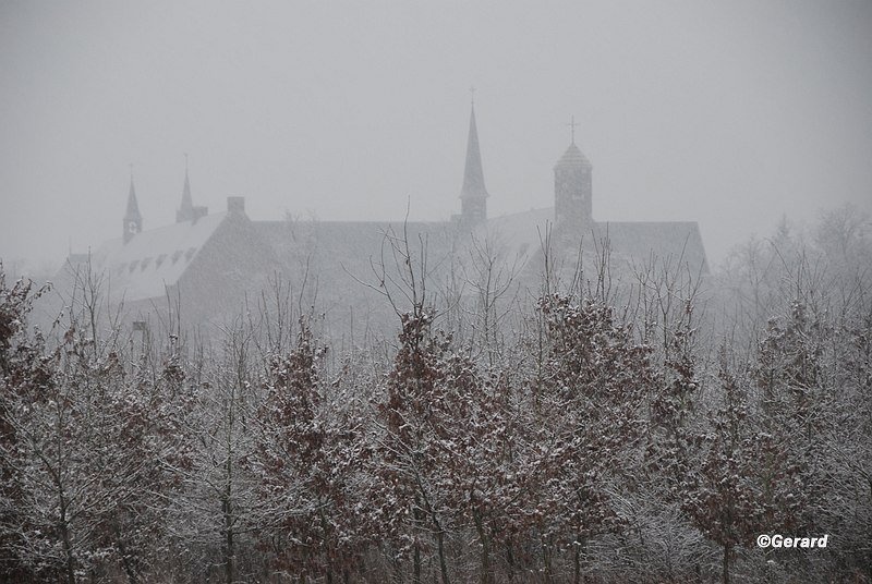 Achelse Kluis in de sneeuwjacht.JPG - Achelse Kluis in de sneeuwjacht